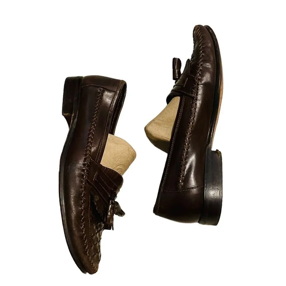 Giorgio Brutini Brown Monocle Kiltie Tassel Loafers - Size 8.5.